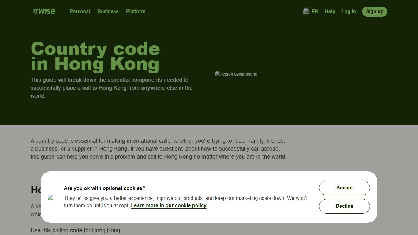 Hong Kong Country Code - How to Call Guide - Wise
